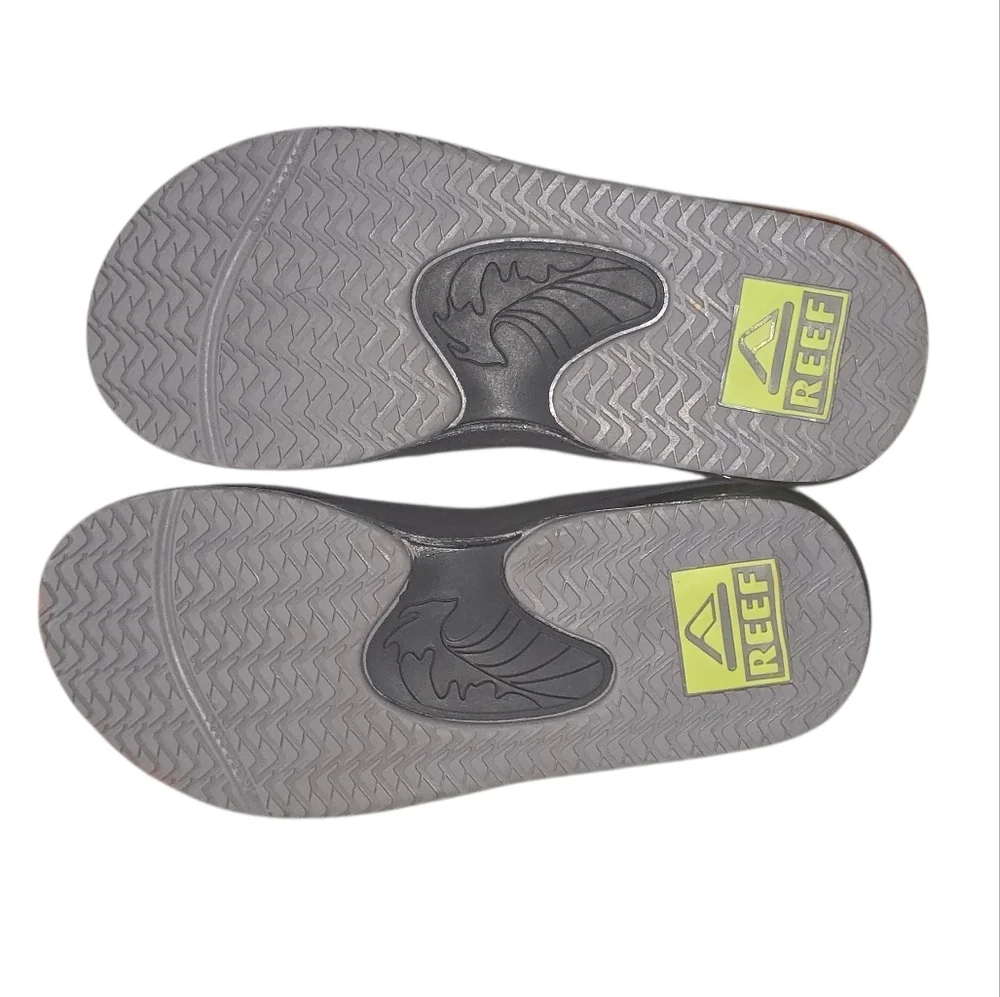 Reef Kids Fanning Gray/Volt Sandals Size 13 Slip On